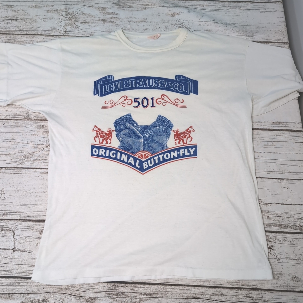 Levi Strauss Vintage Not For Resale 501 Advertising Shirt Made In Canada